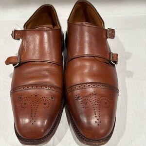 Allen Edmonds St. John Double Monk Strap  Dress Shoe Sz 10. Brown